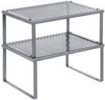 SONGMICS Konyhai fűszertartó rendszerező 2 db-os szett, ezüst