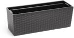 Lamela Begonia Rattan balkonláda/virágláda 19 x 56 x 18 cm szürke/antracyt (LA625-szürke)