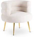 Klubfotel Fotel Preston, bézs arany lábakkal