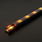 Phenom LED aluminium profil sín - 2000 x 17 x 8 mm - U profil - fekete Phenom 41010A2-BK (41010A2-BK) - globalsales