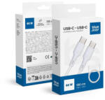 Blue Star USB-C/USB-C kábel, 3A, 60W, 1m, fehér, DC-001CC3.0 (BS281662) (BS281662)