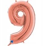 Grabo Léggömb Grabo szám 9 rózsaszín arany 66cm