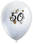  Happy Birthday 50 Milestone léggömb, lufi 6 db-os 11 inch (27, 5 cm) (PNN95624) - eking