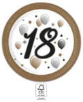  Happy Birthday 18 Milestone papírtányér 8 db-os 23 cm FSC (PNN95611) - eking