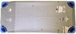  Gumifüles lepedő óvodai fektetőre szürke- fehér pöttyös indián maci 55x130cm / 58x130cm ágyra