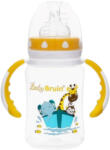 Baby Bruin széles nyakú cumisüveg 240 ml sárga (55043245sarga)