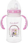 Baby Bruin széles nyakú tanulópohár 300 ml, cseppmentes itatócsőrrel rózsaszín (5504321rozsa)