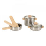 Egmont Toys Joc de rol Set de vase de inox cu manere din lemn, Egmont Toys (Egm_540060)