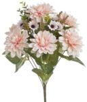  Buchet 7 fire dalie artificiala+verdeata pentru aranjamente florale (8574)