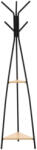 Chomik Cuier modern de podea TARES cu rafturi 180 cm - negru (LOF5400) Agatator cuier