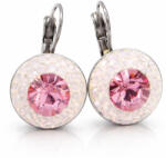 APHRODITÉ kapcsos fülbevaló - 14 mm (light rose-rose water opal) (2026032405)
