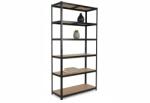 MAMUTEX Lakkozott fém állvány Mamutex Standard 2400x1200x600 mm - 6 polc, teherbírás 1050 kg, fekete