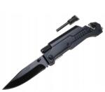 PRONETT Összecsukható túrakés szikravetővel és LED lámpával (XJ4478)