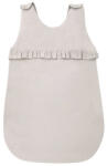 MimiNu Sac de dormit, MimiNu, pentru bebelusi, De iarna, cu volanase, din bumbac, cu fermoar lateral, cu capse pe umar, 70 cm, 0 - 6 luni, 2.5 Tog, Colectia Royal, Beige (6426972012669)