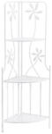 AdTrend Raft pardoseala de colt 3 polite fier alb 35 x 49 x 122 cm (119456) Raft