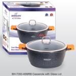 BOHMANN Tuci Granit Bohmann 17.5 litri, 40X18.2 CM, exterior si interior granit, cu capac (BH 7350- 40MRB)