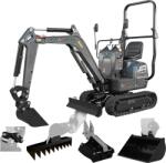 Jansen Germania Miniexcavator cu accesorii, 900 kg, 8, 5 cp, motor Trident Benzina, Jansen MB-700 (1517080)