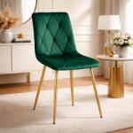 ARTOOL Scaun bucatarie/living, Artool, Libra, catifea verde, picioare metal auriu, 45x54x86.5 cm (4021_1)