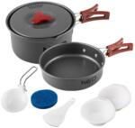 NEO TOOLS Oala si tigaie turistica, camping, aluminiu, cu accesorii, set 8 piese, NEO (63-146)