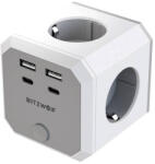 BliTZWOlF BW-EC2 8 az 1-ben aljzat (4xAC / 2 x USB-A / 2 x USB-C) (BW-EC2)