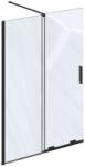 RAVAK Roll - Zuhanyfal Walk-In 120x195 cm, fekete/átlátszó üveg X9WVG0300Z1 (X9WVG0300Z1)