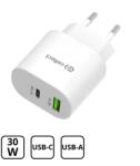 Cellect Încărcător 30W, adaptor de rețea USB-A și Type-C, Alb (MTCB-PD30WNE-W)