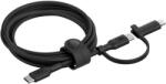 Belkin - BoostCharge Pro 2 az 1-ben kábel USB-C és Lightning csatlakozóval - CAC003HQ1.5MBK (CAC003HQ1.5MBK)