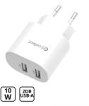 Cellect Adaptor 10W USB, 2 porturi USB-A, Alb (MTCB-2USBNE-3.1A)