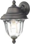 där lighting group klasszikus kültéri fali lámpa aldgate fekete arany átlátszó darald1635 (ALD1635)