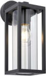 Endon Lighting klasszikus kültéri fali lámpa hamden fekete átlátszó end96917 IP44 (96917)