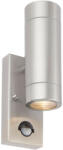 Endon Lighting modern kültéri fali lámpa atlantis pir átlátszó szálcsiszolt acél end73445 IP44 (73445)