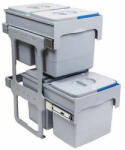 EKOTECH - Beépíthető hulladékgyűjtő TANDEM SHORT 40 - 2x15+2x12 liter (91254100) - emark