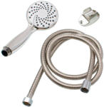 ERMETIQ Zuhanyszett, 3 funkciós zuhanyfej + zuhanycső és tartó CHROME , TY-402/3 (TY-402/3)