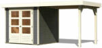 Karibu fából készült kerti ház KARIBU ASKOLA 2 + egy menedéket 240 cm (82904) terragrau LG1763 (LG1763)
