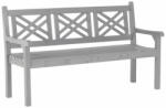  Fából készült kerti pad, szürke, 150 cm, FABLA (0000277764)
