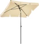 Outsunny Umbrelă pentru Grădină cu Înclinare Reglabilă și Stâlp din Aluminiu, 198x130x245 cm, Bej | Aosom Romania (84D-016BG)