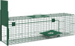 Outsunny Capcană pentru Animale Mici cu o Ușă și Mâner, 100x25x28 cm, Verde Închis | Aosom Romania (AB0-015V02GN)
