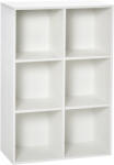 HOMCOM Mobile Libreria a 6 Cubi Moderno a Parete in Legno Bianco | Aosom Romania (836-369WT) Biblioteca