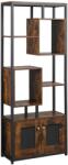 HOMCOM biblioteca stil industrial, 70x30x180cm, maro | Aosom Romania (836-388) Biblioteca