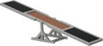 PawHut Agility sport pentru câini balansoar echipament antrenament câine lemn brad prelucrat fetru bituminat antiderapant gri negru | Aosom Romania (D03-001V00GY)