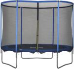 HomCom Trambulin cu Plasă de Siguranță, Trambulină de Grădină pentru Interior și Exterior, Trambulină Fitness pentru Copii și Adulți din Oțel Albastru+Negru până la 113, 6 kg Ø305 x 248H cm | Aosom Romania (