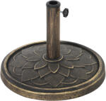 Outsunny Bază Rotundă pentru Umbrelă, Potrivit pentru Stâlpi de 32, 38, 48 mm, Φ46x34 cm, Bronz | Aosom Romania (84D-377V00TN)