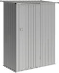 Outsunny Șopron de Grădină 1, 07m2 din Oțel Galvanizat, Depozit pentru Unelte cu Ușă Blocabilă și Acoperiș Înclinat, 142x86x189 cm, Argintiu | Aosom Romania (845-328V02SR)