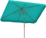 Outsunny Umbrelă de Grădină Înclinabilă cu Deschidere cu Manivelă și Orificiu de Aerisire, 300x200x235 cm, Turcoaz | Aosom Romania (84D-420V00TU)