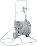 Outsunny Carucior pentru furtun 45 m tambur pentru furtun cu 2 moduri de pulverizare, adaptor robinet manivelă 2 roți 45 x 44 x 78 cm Gri | Aosom Romania (84H-450V00GY)
