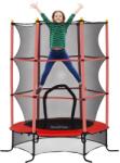 HomCom Trambulină pentru Copii 3-10 Ani cu Plasă de Siguranță, Suprafață Elastică cu Țevi Căptușite, Ø163x190 cm, Roșu | Aosom Romania (342-009V02RD)