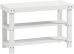 HomCom Pantofar tip Băncuță pentru Hol cu 3 Niveluri, 70x28x45 cm, Lemn natural | Aosom Romania (837-320V00WT) Pantofar