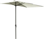 Outsunny Umbrelă de Perete Semicirculară Maro, cu Manivelă, Design Spațiu-Eficient pentru Terasă și Balcon, Φ270x245cm | Aosom Romania (84D-074BG)