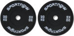 SPORTNOW Set 2 Placi Greutati Olimpice 20 kg Cauciuc pentru Haltere Orificiu 5 cm Acasa Sala | Aosom Romania (A91-310V01BK)