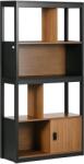 HOMCOM Biblioteca moderna cu 4 niveluri si rafturi de depozitare, nuc maro | Aosom Romania (836-504) Biblioteca